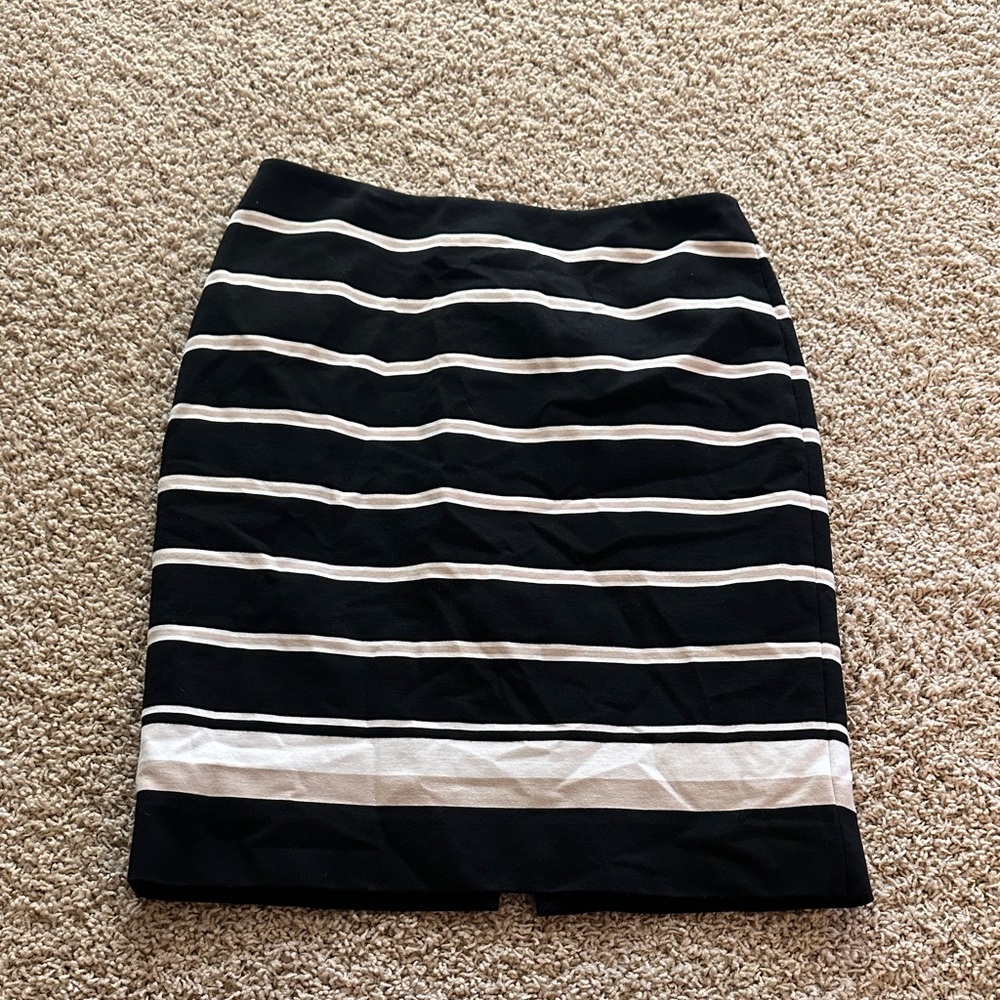 White House Black Market Striped Mini Skirt
